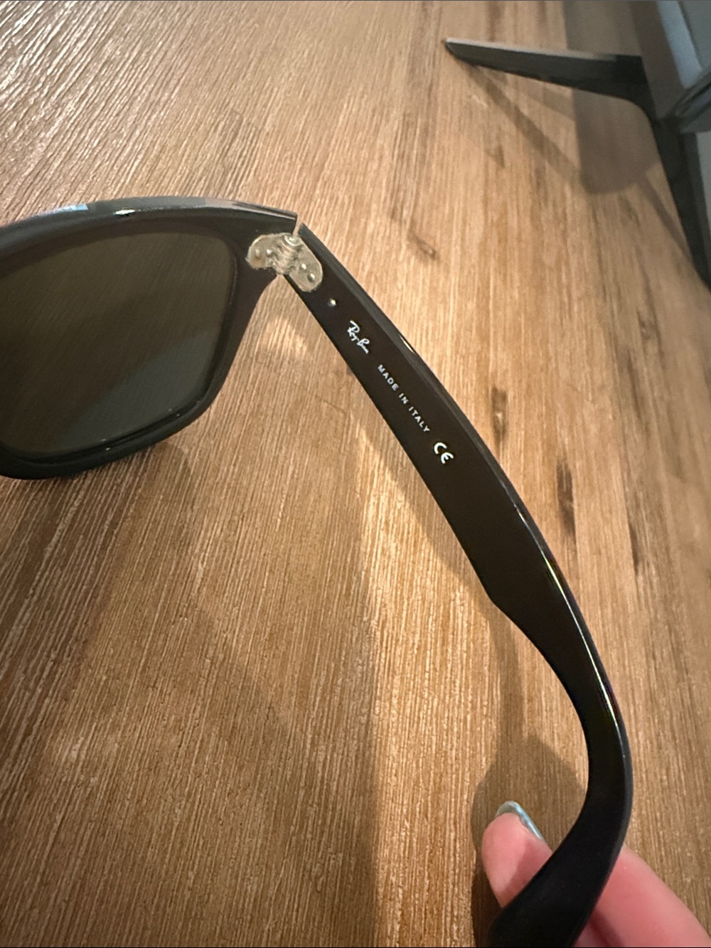 Ray-Ban Red Frame Sunglasses with Dark Lenses - Picture 3 of 5